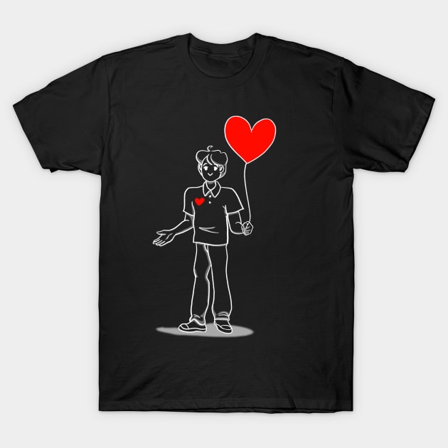 Boy with balloon 2 T-Shirt by SailorAnna07